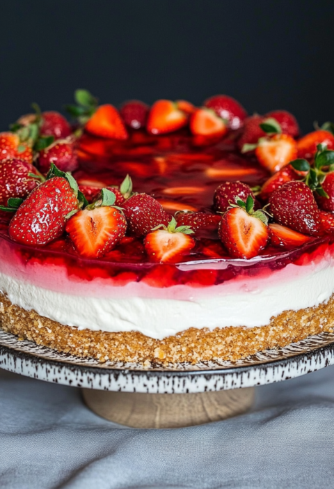 Erdbeer Sahne Torte Ein Traum auf dem Teller