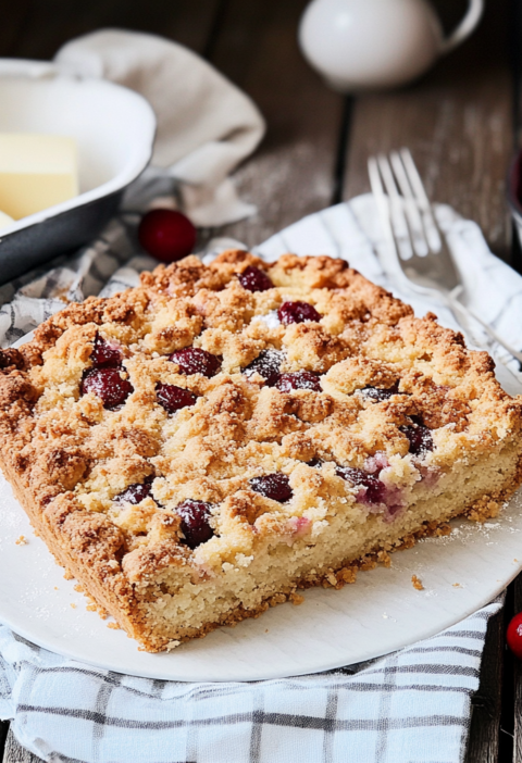 Das ultimative Kirschstreuselkuchen Rezept für zu Hause