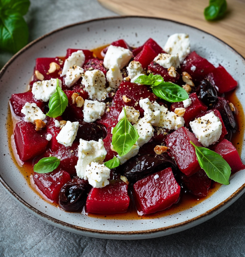 Rote Beete Salat mit Feta und Walnüssen – Ein perfektes Menü