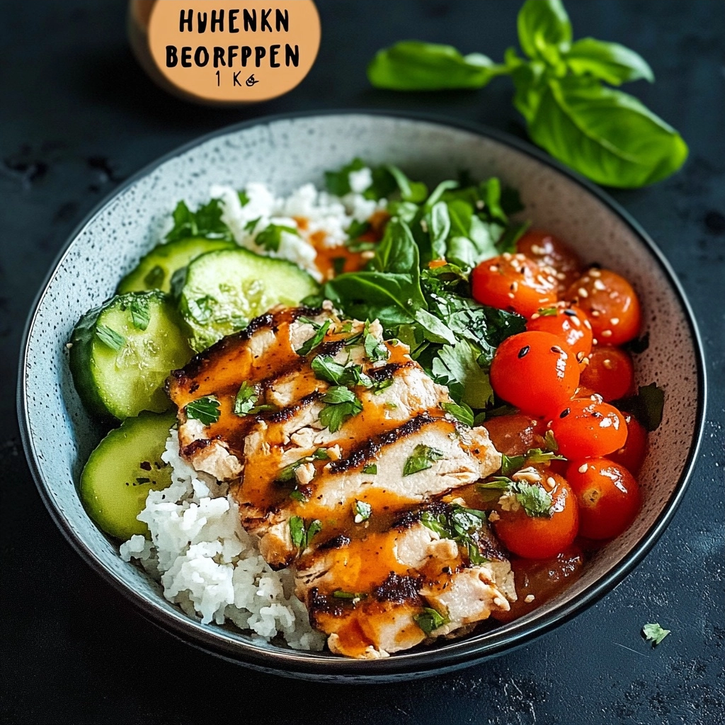Bowl mit Hühnchen und Reis - Leicht & Satt 2 Bowl mit Hühnchen und Reis - Leicht & Satt
