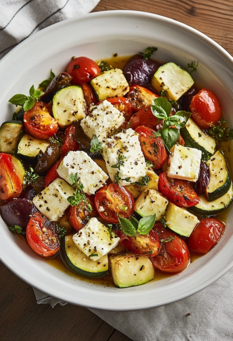 Ofengemüse mit Feta für schnelle Gerichte