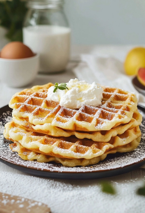 Waffeln mit Quark